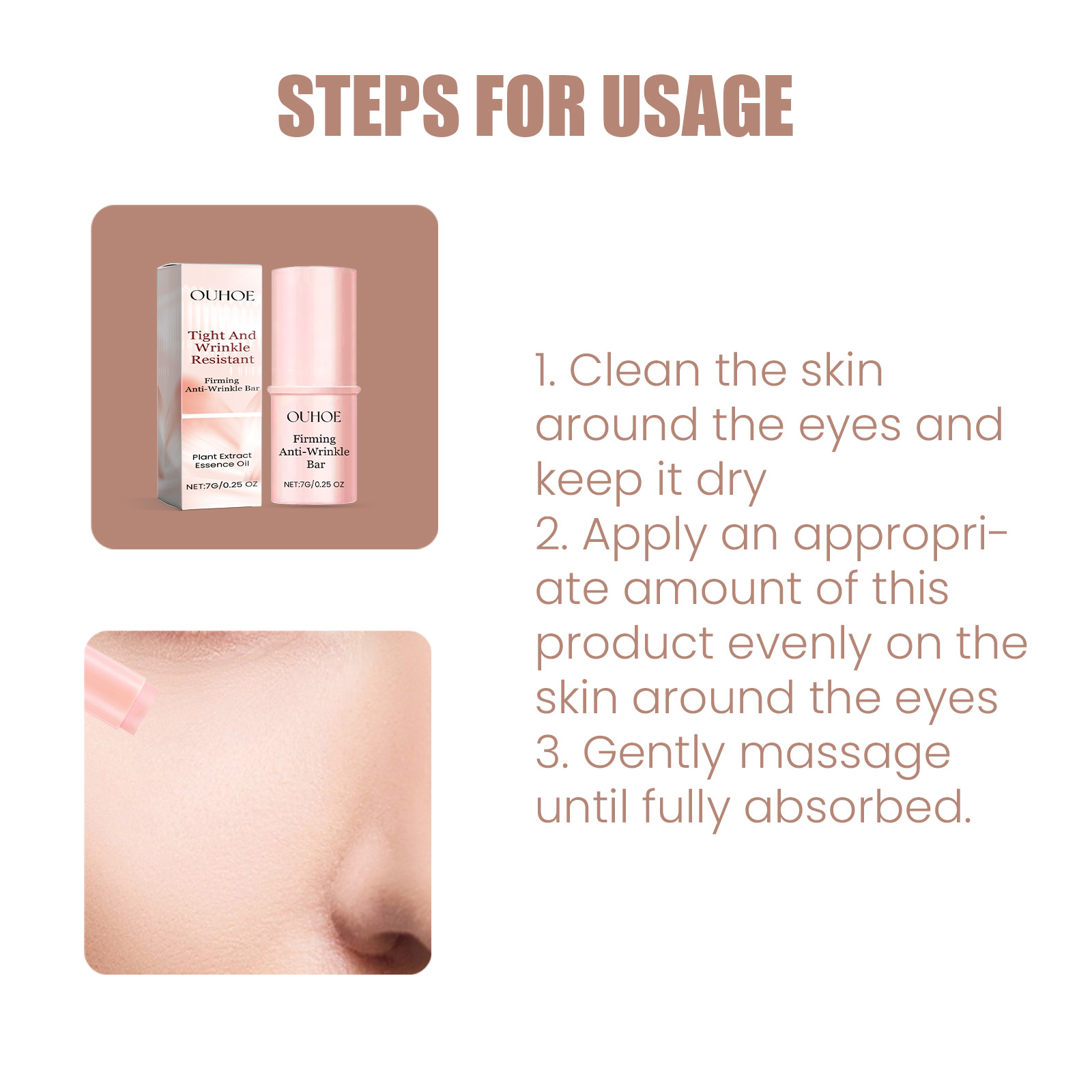Ouhoe Eye Moisturizer Stick Moisturizes Skin Around Eyes_voghion.com
