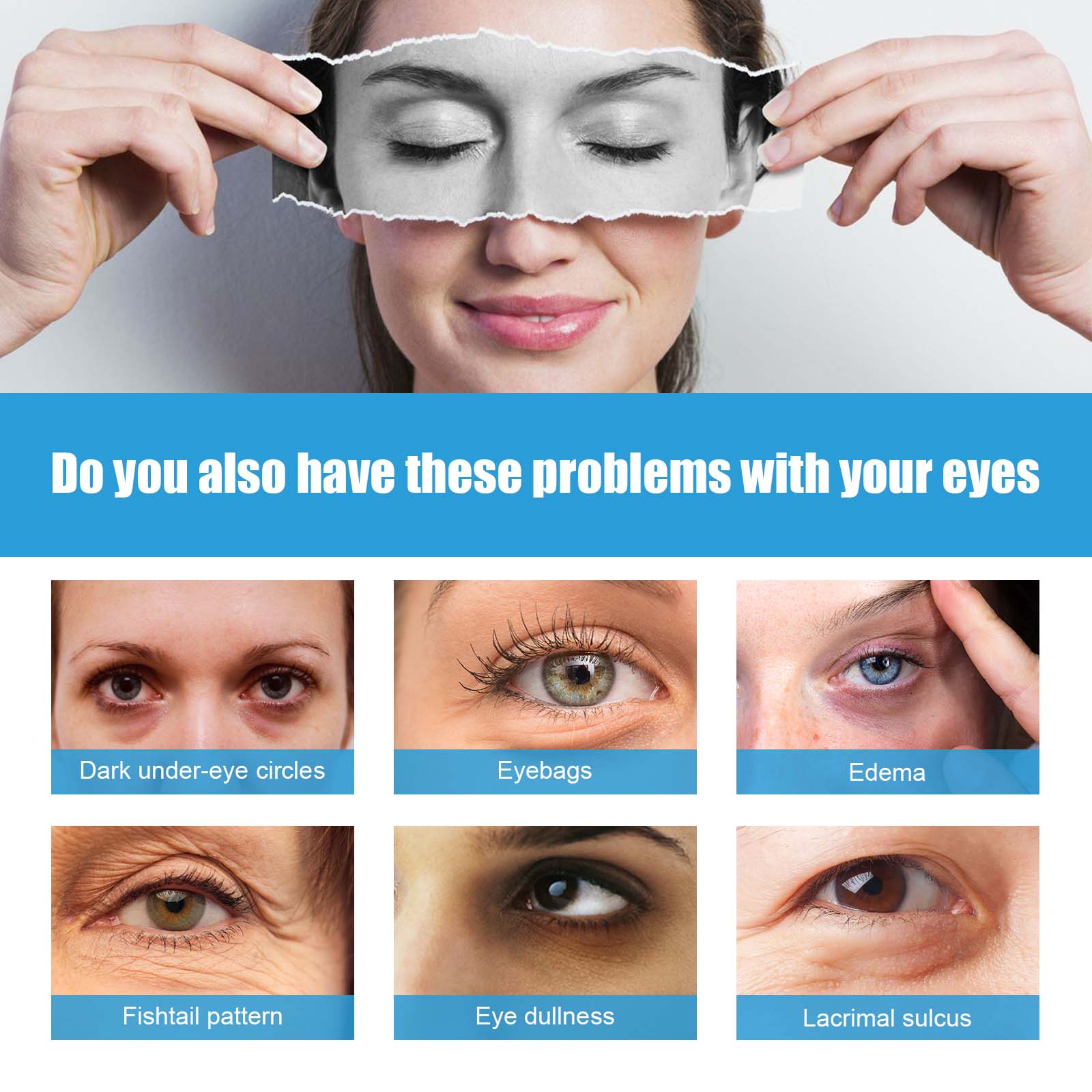 OUHOE Coffee Extract Eye Cream, Fade Out Fine Lines Eye Bags Moisturizing Eye Week Firming Embellish Skin_voghion.com