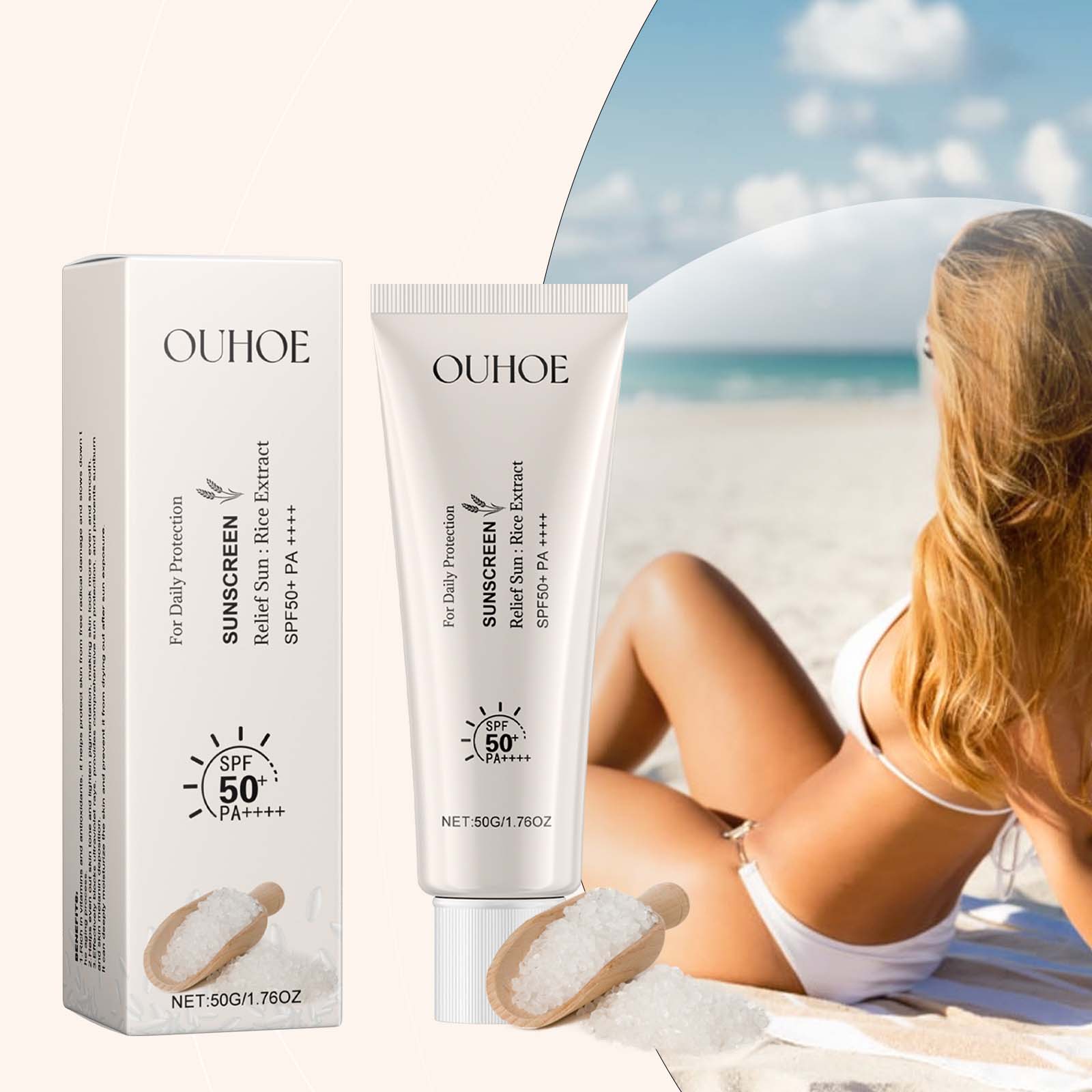 ouhoe-rice-protective-cream-outdoor-uv-isolation-waterproof-moisturizing-skin-refreshing-non-sticky-protective-cream