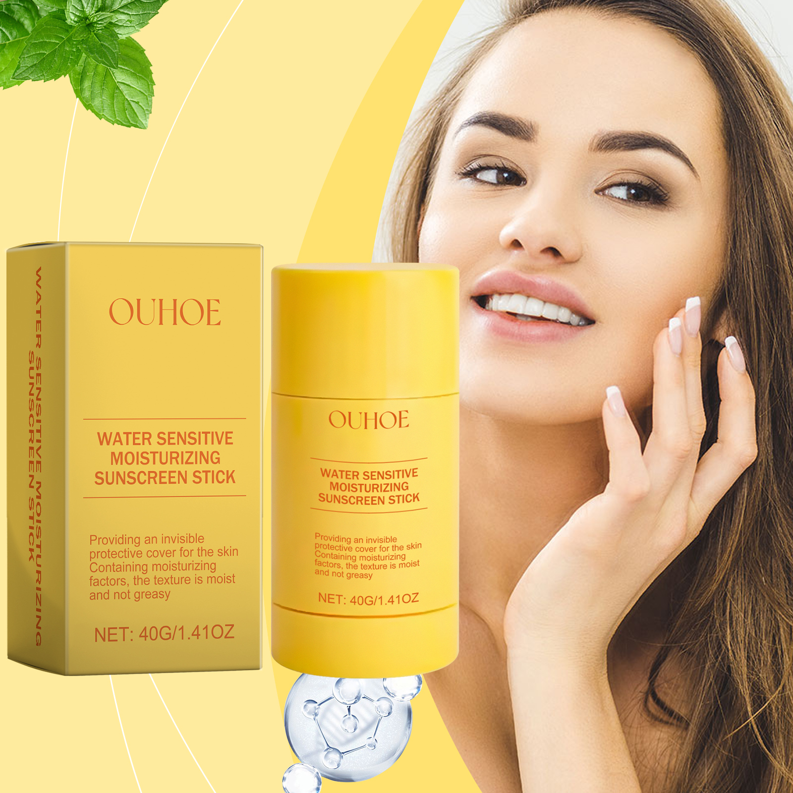 Ouhoe Moisturizing Protective Stick Summer Outdoor Uv Isolation Moisturizing Skin Refreshing Non-Sticky Protective Stick_voghion.com