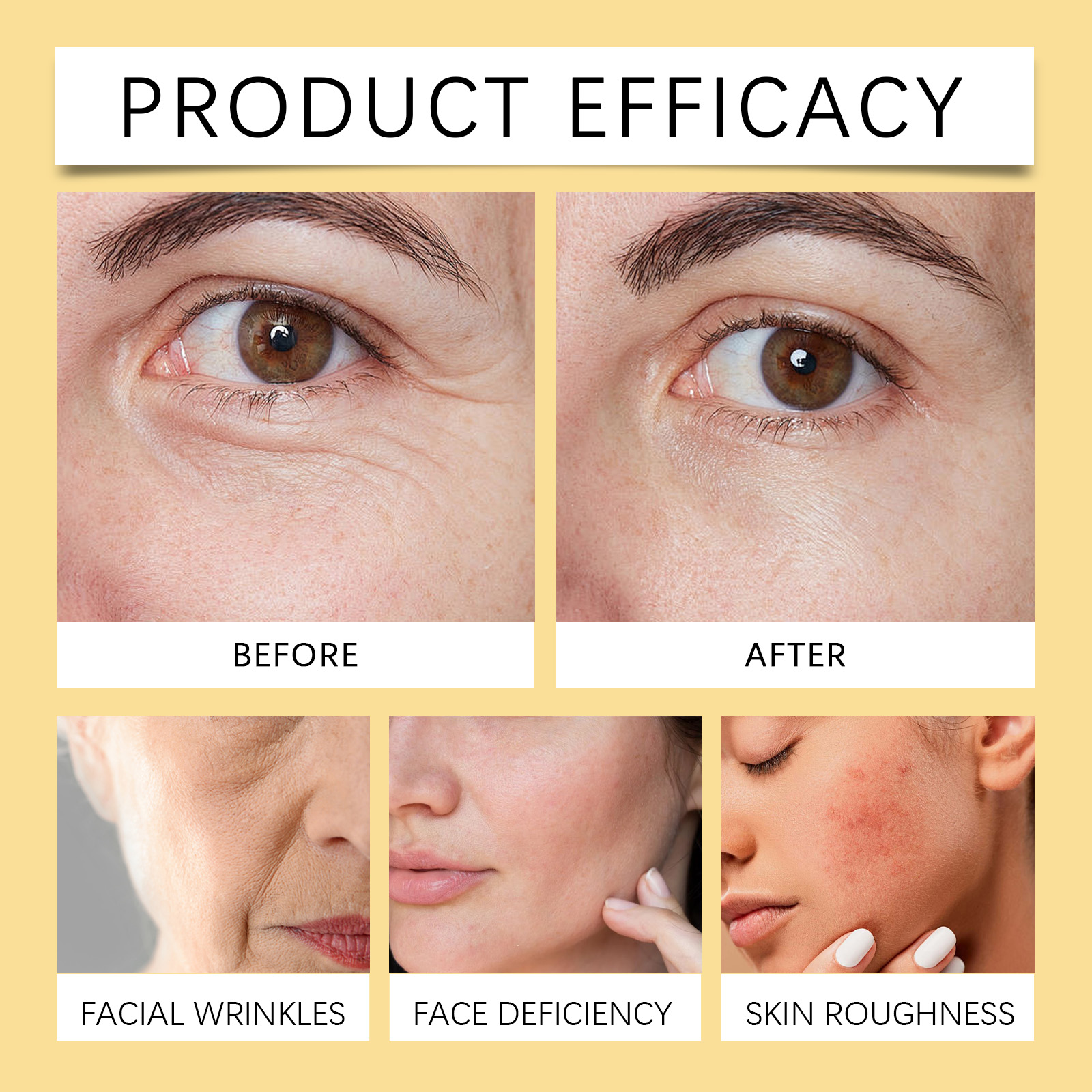 OUHOE Collagen Anti-Wrinkle Essence Reduces Facial Fine Lines, Nourishes, Brightens And Moisturizes Delicate Skin_voghion.com