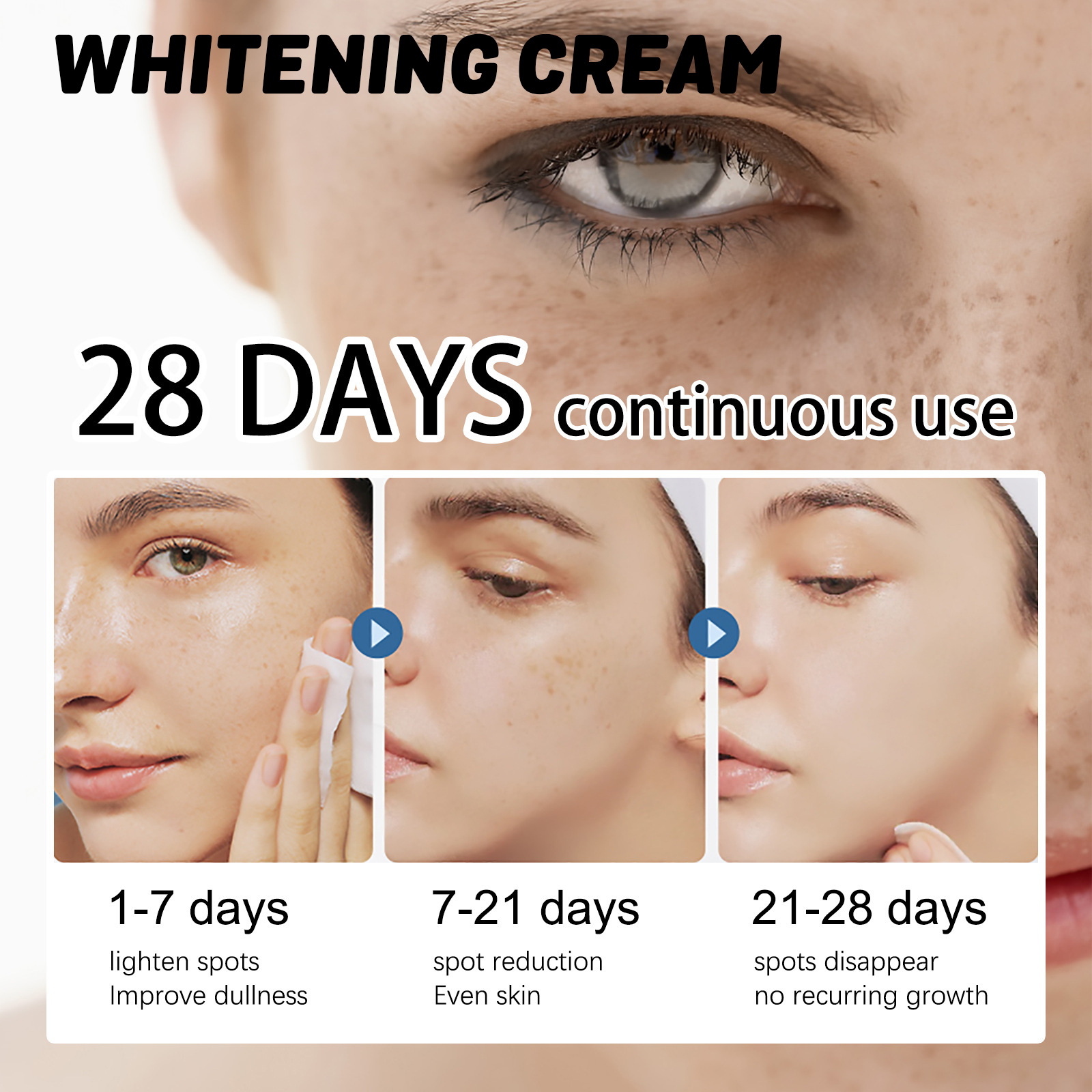 OUHOE Whitening Cream, Refreshing Moisturizing And Brightening Skin Tone Natural Radiance Tender Skin Moisturizing Beauty Cream_voghion.com