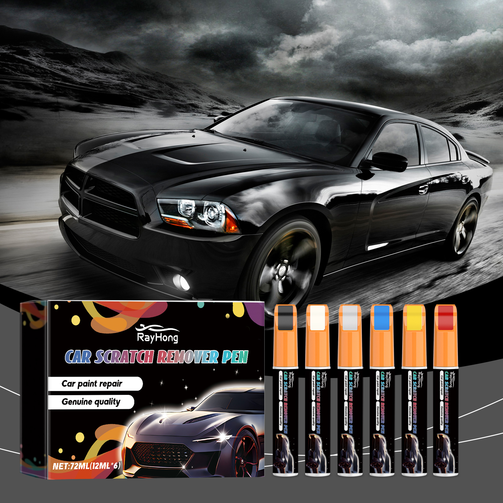 Rayhong Car Scratch Repair Paint Pen, Multi-Color Optional Protective Paint Coating To Cover Scratches_voghion.com