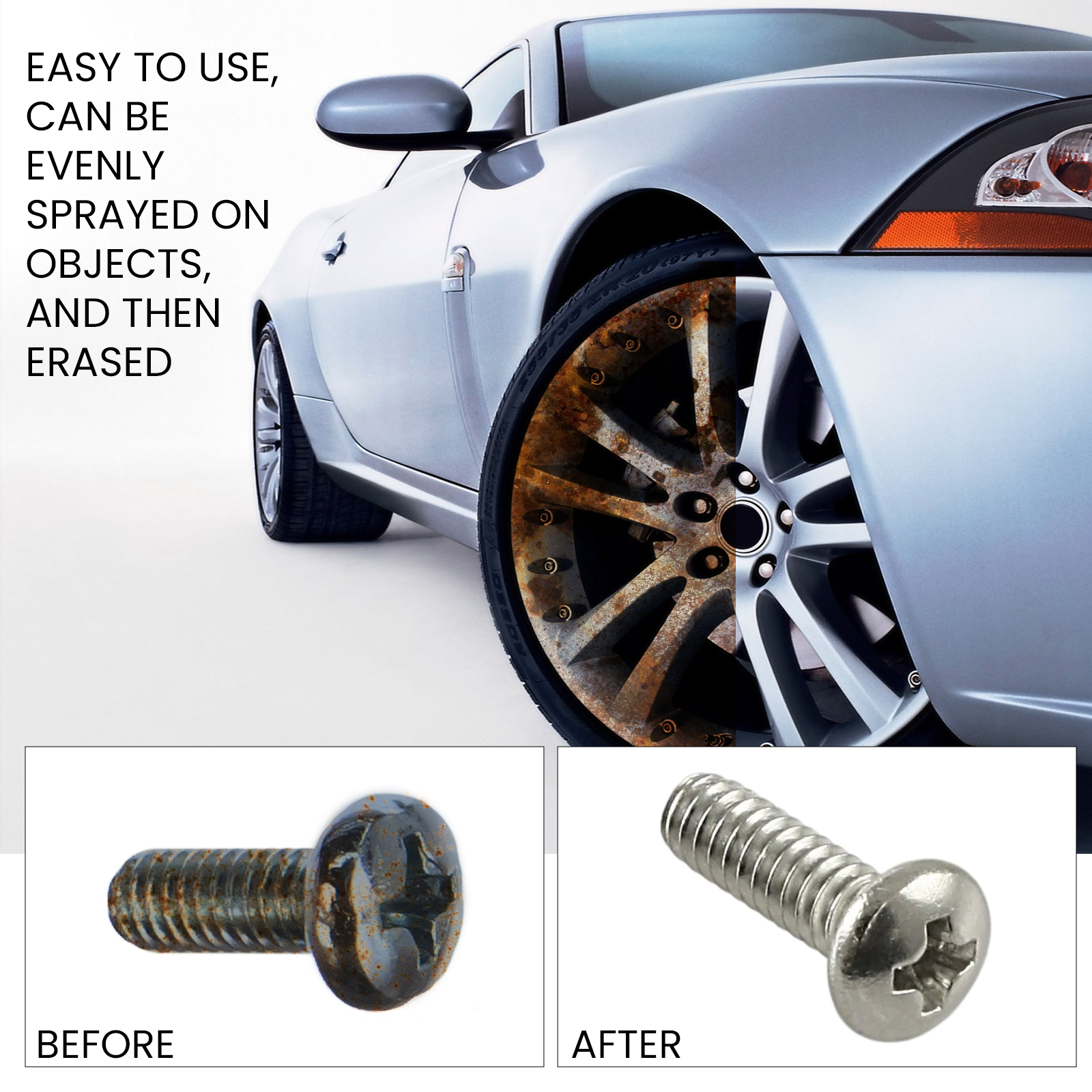 Rayhong Rust Remover, Auto Tire Metal Parts Cleaning Multi-Function Anti-Rust Screw Loosening Lubricant_voghion.com