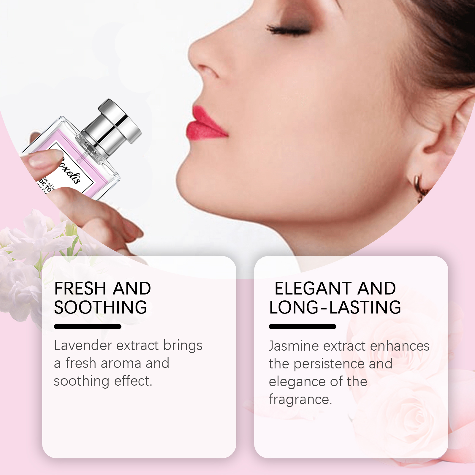 Roxelis Rose Eau De Toilette, Light Fragrance Of Rose Fragrance Keep Fragrance Light Floral Notes Portable Rose Perfume_voghion.com