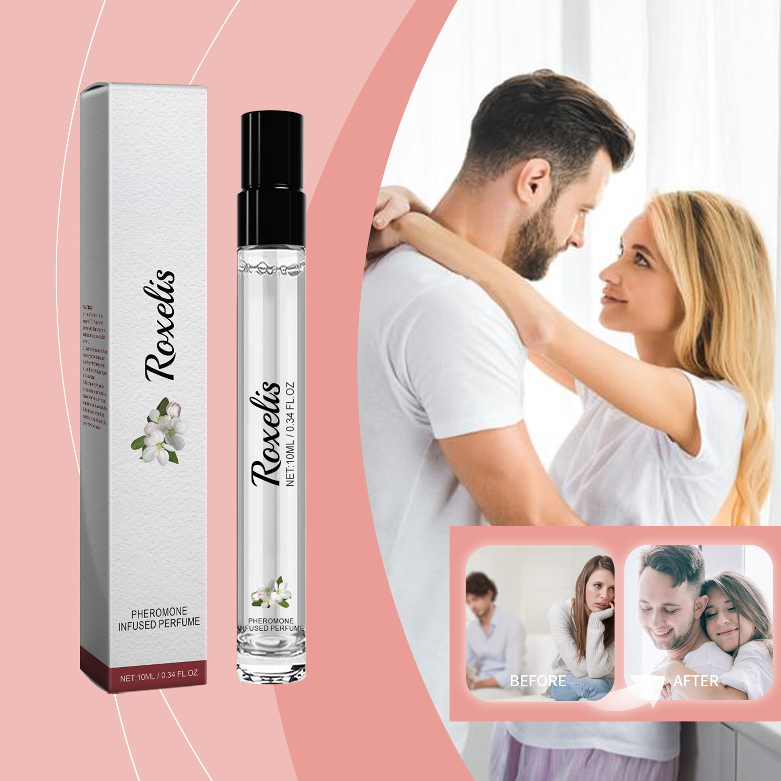 Roxelis Pheromone Infused Perfume, Men's Perfume Long Lasting Cologne Jasmine Perfume Natural Fresh Charm Leave Fragrance_voghion.com