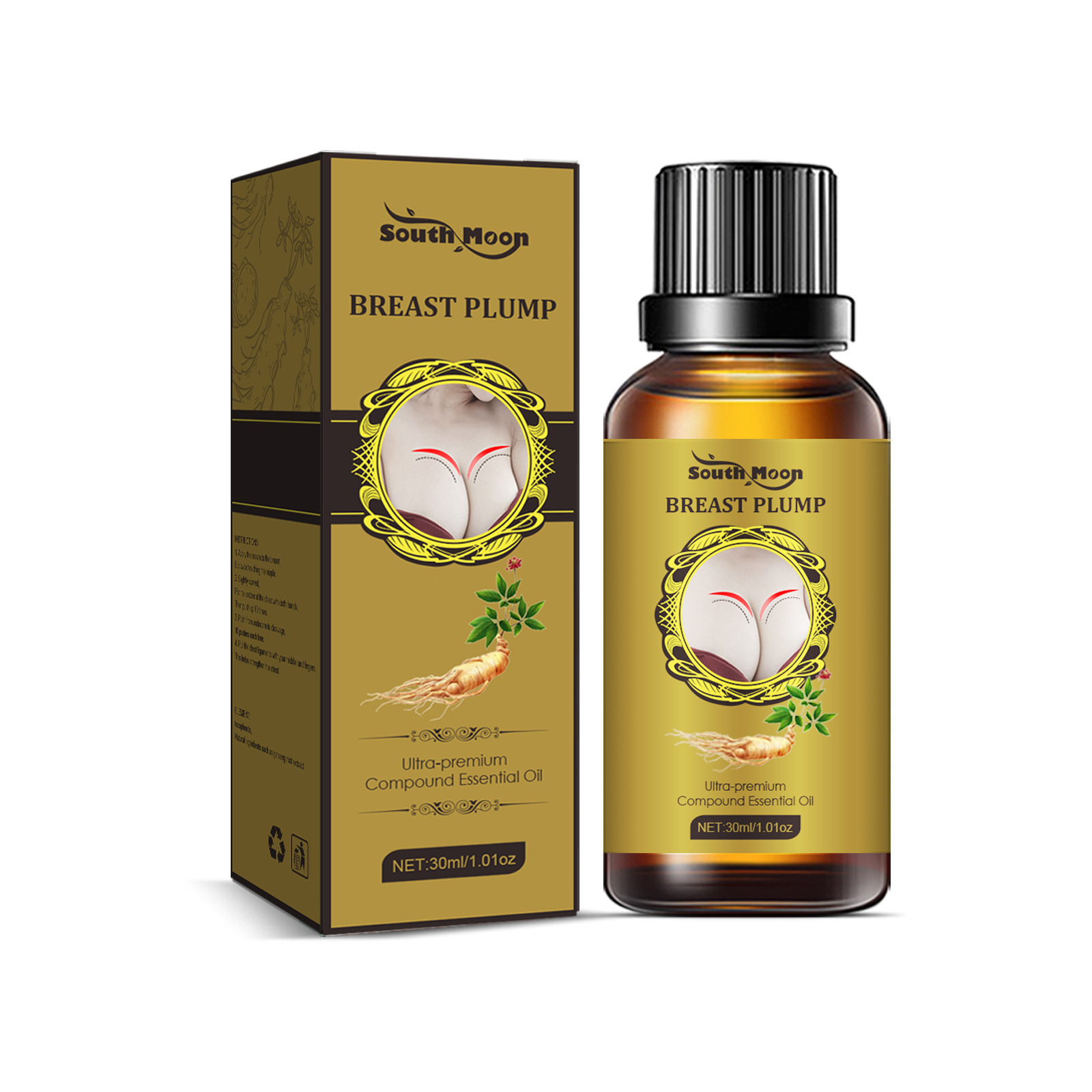 Natural Bust Firming Treatment Oil for Body Tightening and Lifting Care
