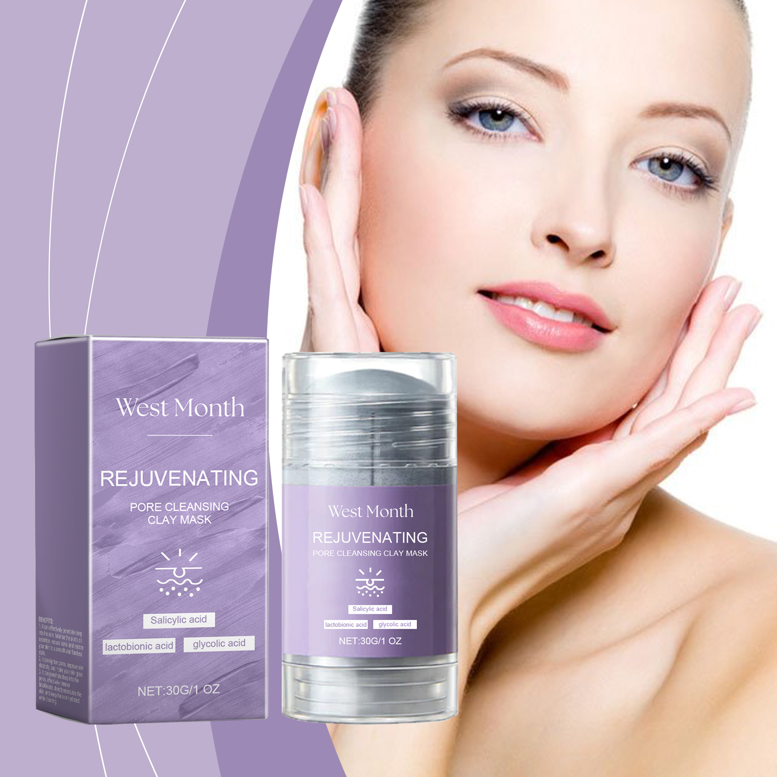 west-month-pore-cleaning-mud-mask-stick-gentle-clean-delicate-skin-refreshing-moisturizing-mask