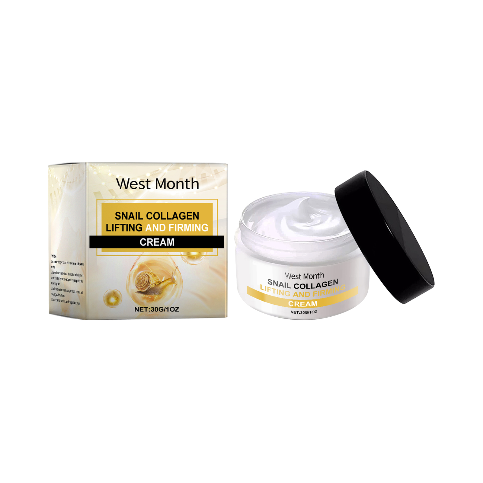 West&Month蜗牛胶原蛋白提拉霜 高保湿补水修护肌肤皮肤护理霜