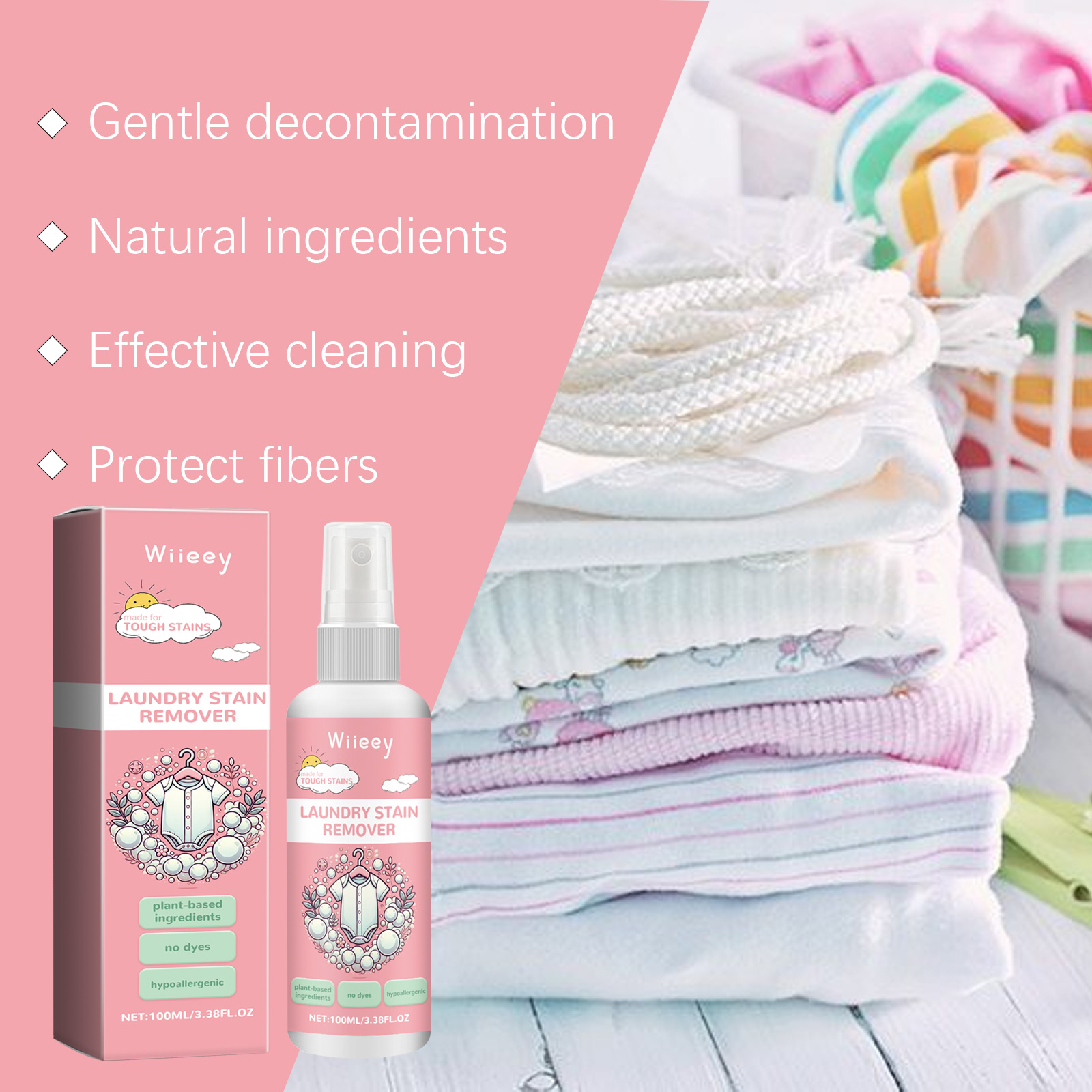 Wiieey Baby Clothes Detergent Mild Formula Soft Detergent For Deep Cleaning Baby Clothes_voghion.com