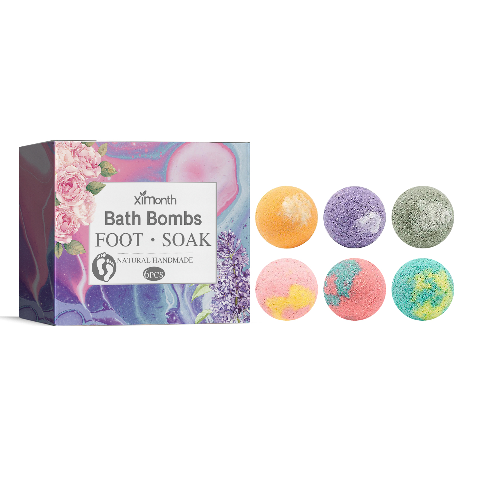 Ximonth Aromatherapy Foot Soak Balls: Soothe Fatigue, Nourish Feet, Say Goodbye to Dry Cracked Heels