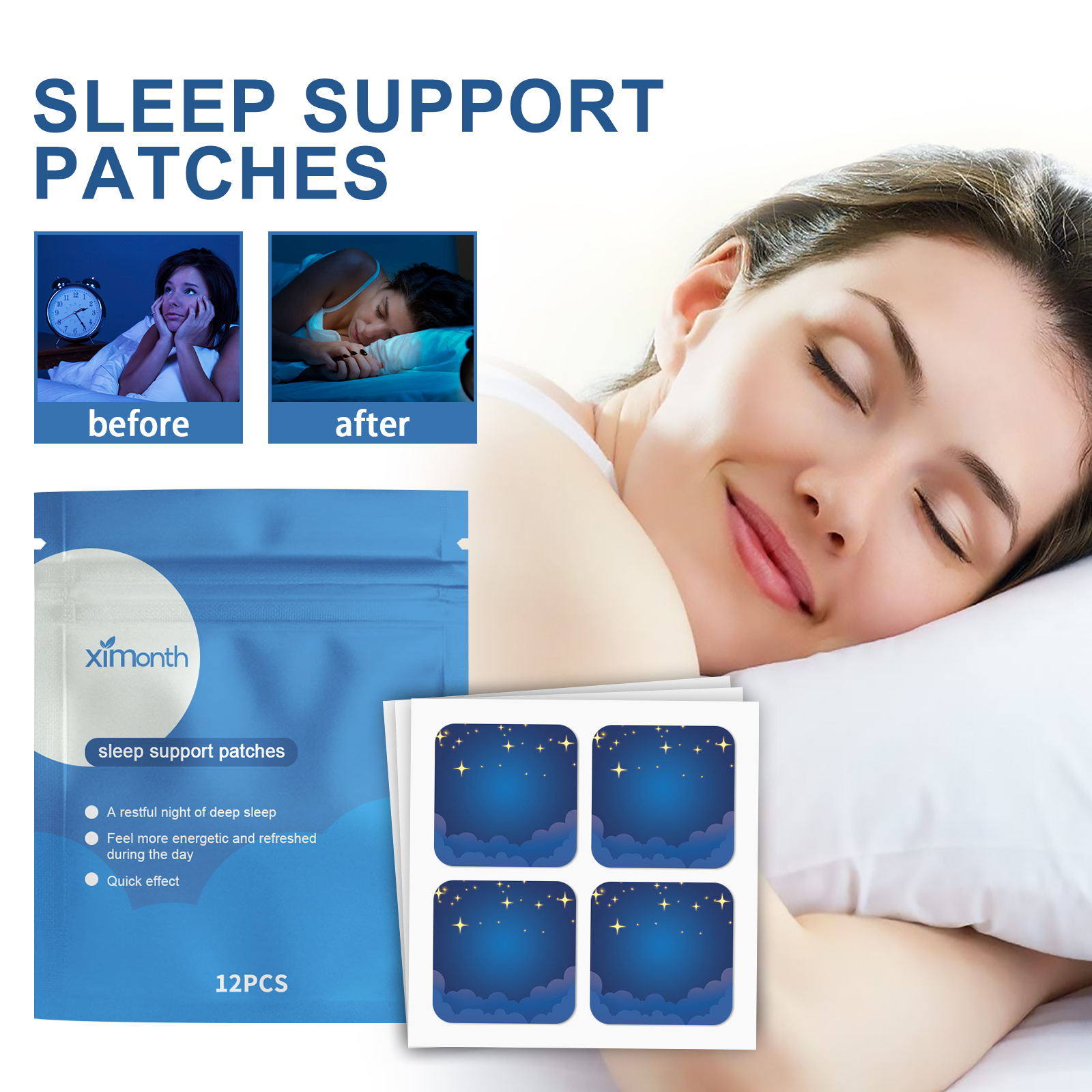 Ximonth Sleep Patch: Natural Ingredients for Quick Sleep and Stress Relief