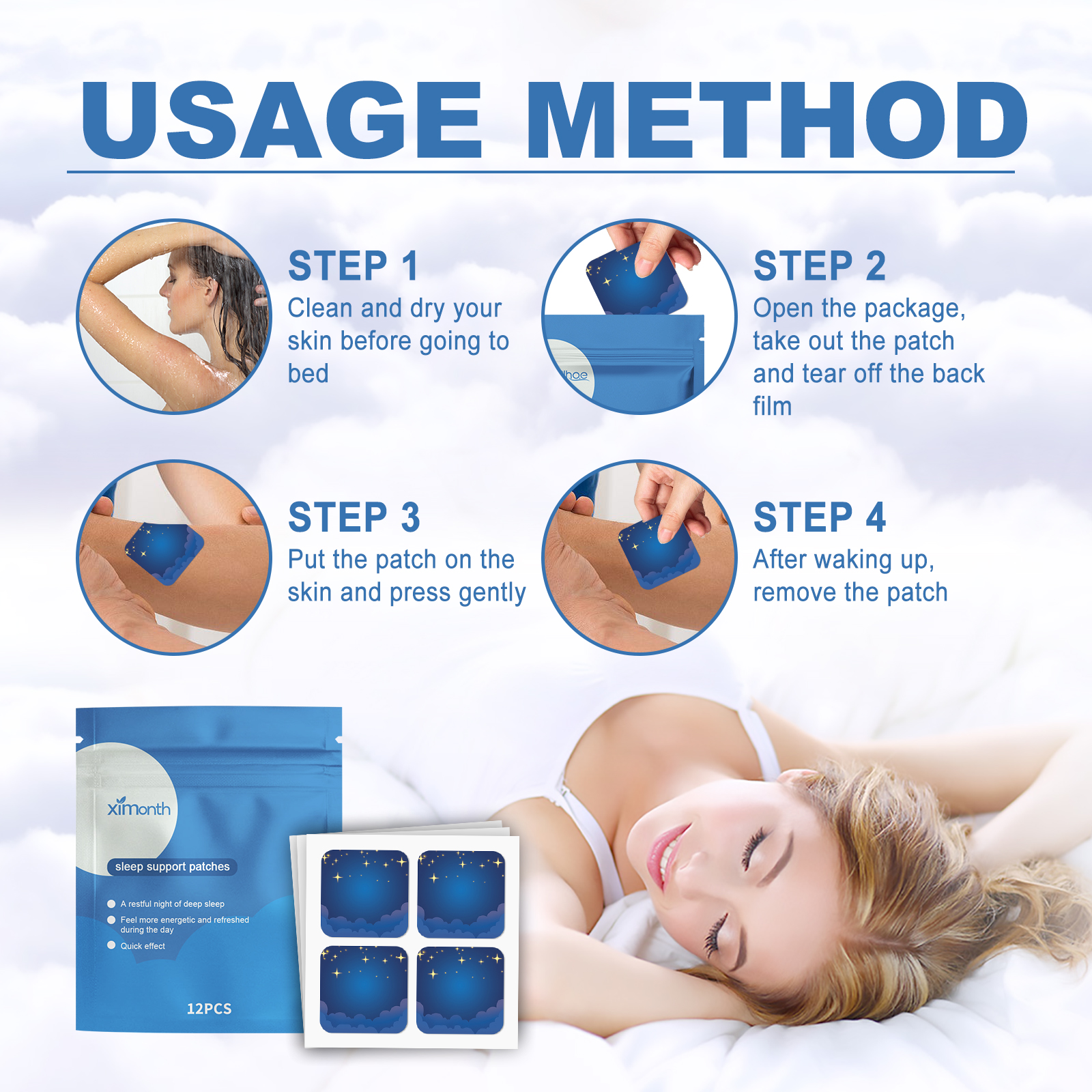 Ximonth Sleep Patch: Natural Ingredients for Quick Sleep and Stress Relief