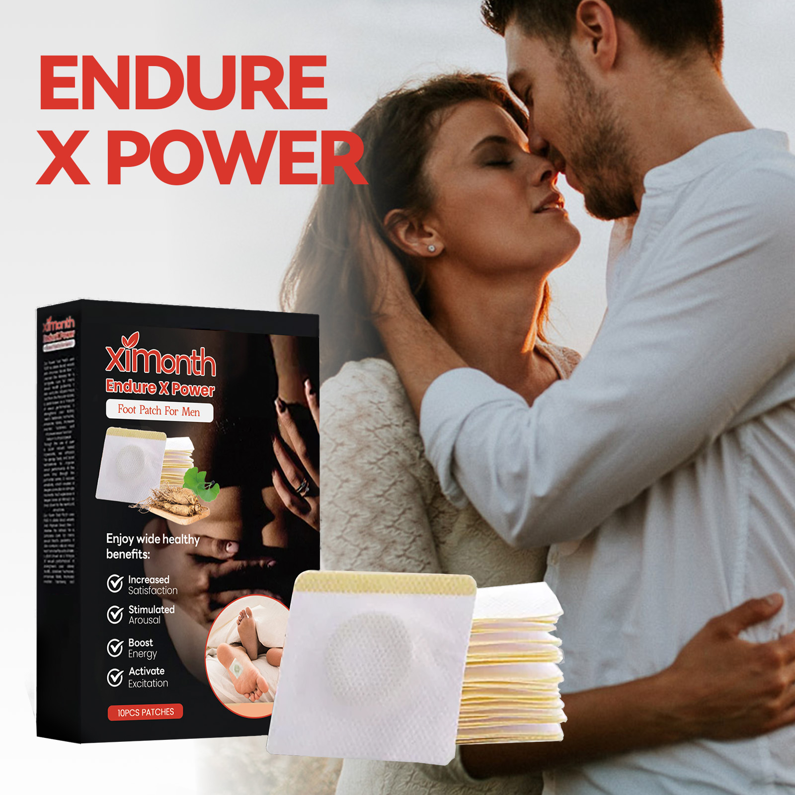 Ximonth Body Care Patch For Men, Men's Massage Body Maintenance Strong Vitality Long-Lasting Moisturizing Care 4