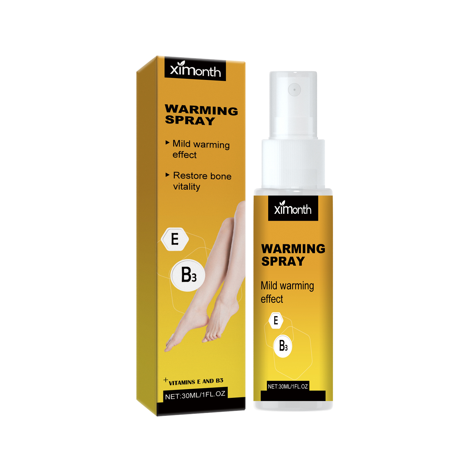 Ximonth Potent Joint Pain Relief Spray: Niacinamide, Vitamin E, Eucalyptus Oil for Chronic Pain, Inflammation & Swelling