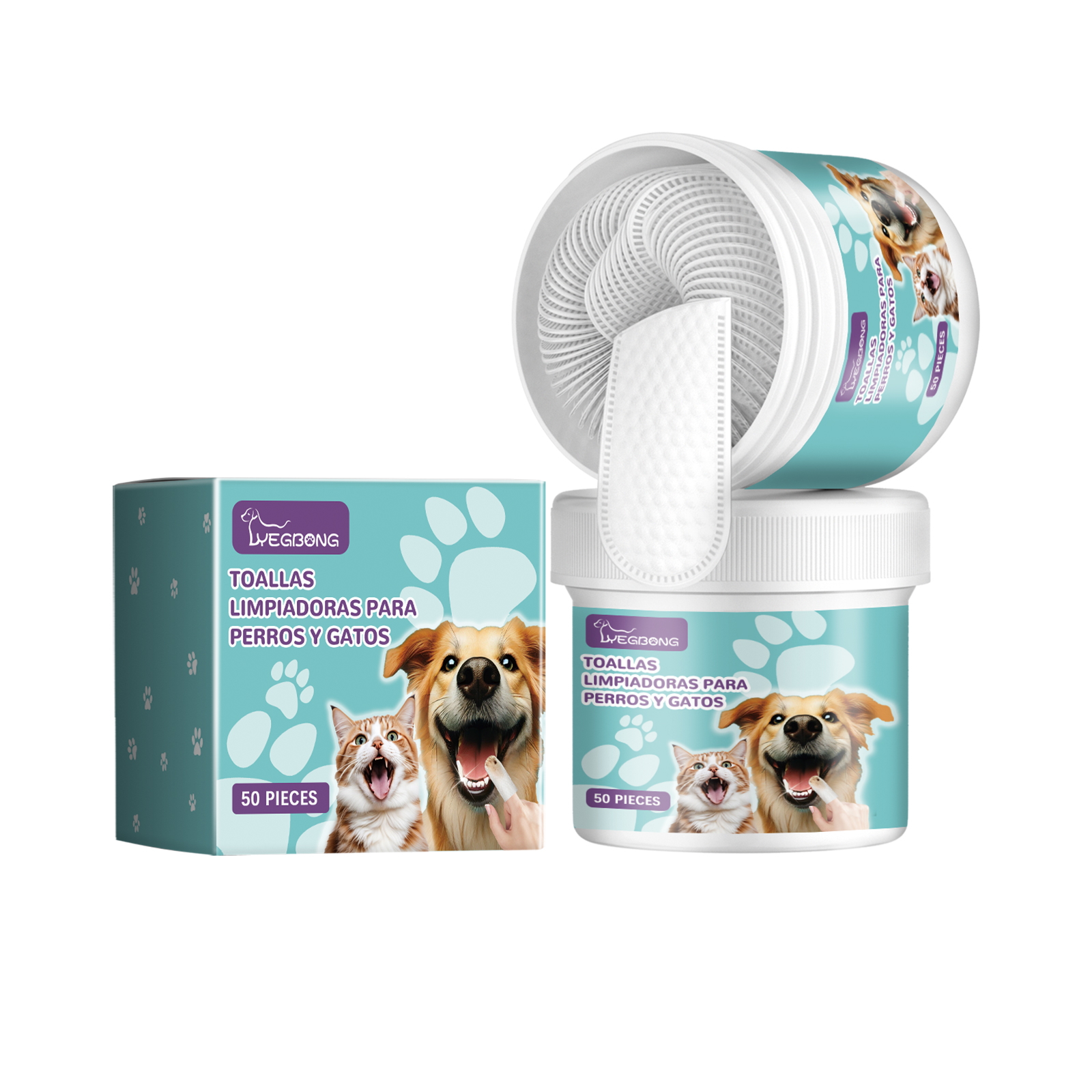 Yegbong Cat And Dog Tooth Cleaning Fingerset, Remove Tartar, Clean Mouth, Moisturize And Freshen Pet Brushing Fingerset