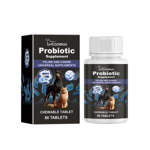 Yegbong 猫狗通用复合益生菌片 宠物吸收营养补充片剂狗狗猫咪营养