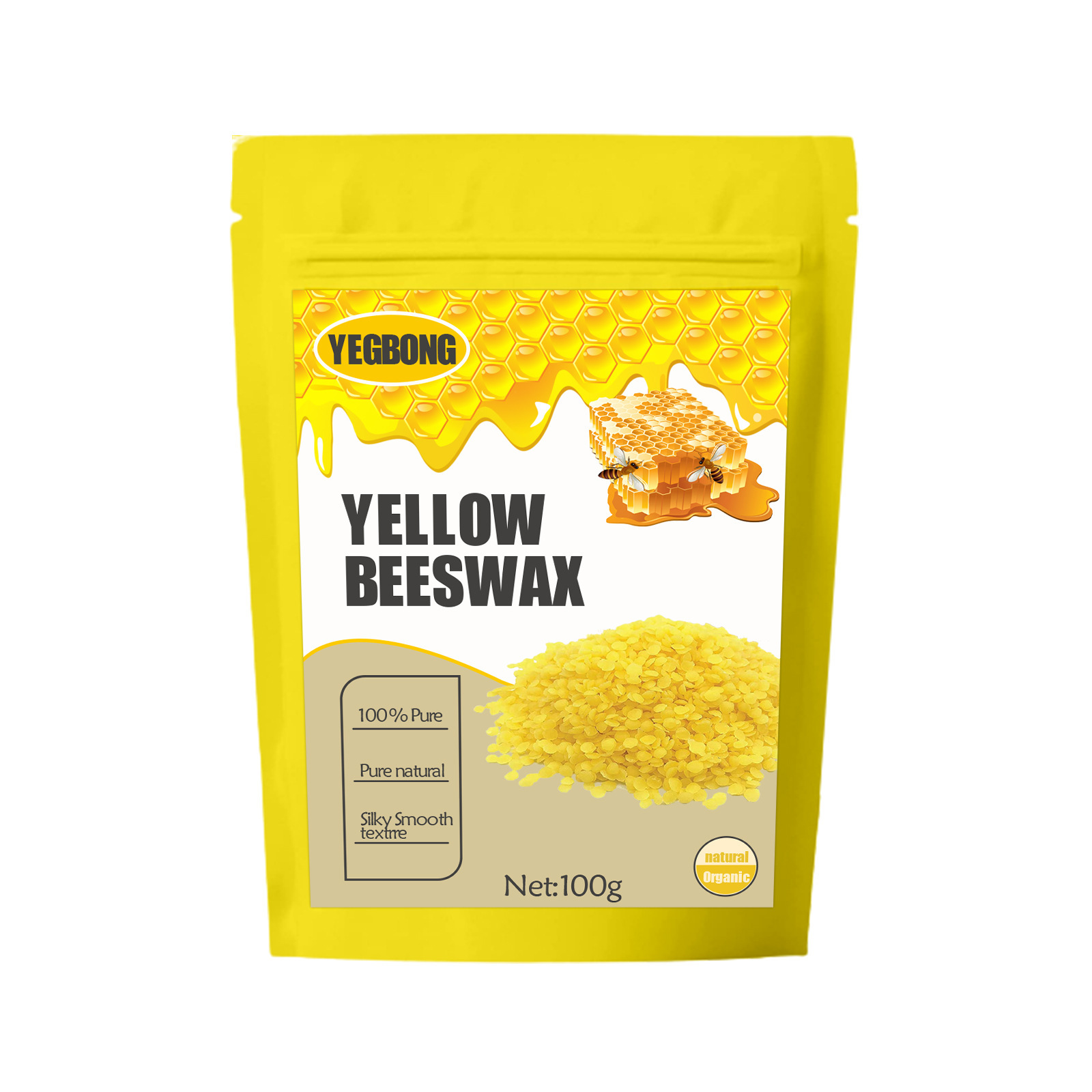 Yegbong 天然蜂蜡颗粒 多用途化妆品制作原料DIY皮肤护理唇蜡蜡烛