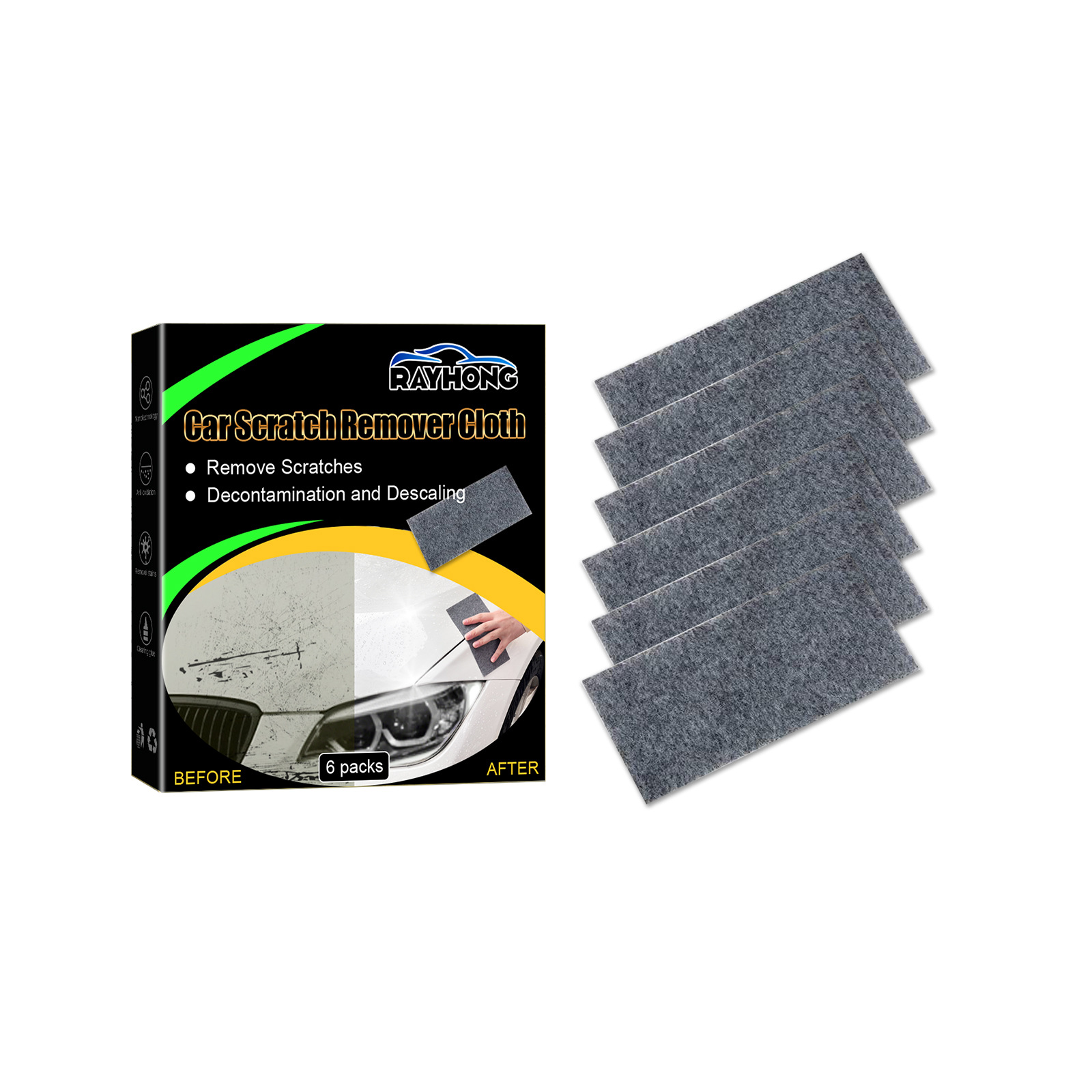 Rayhong Car Scratch Remover Cloth - Quickly Fix Car Paint Scratches, Restore Shine