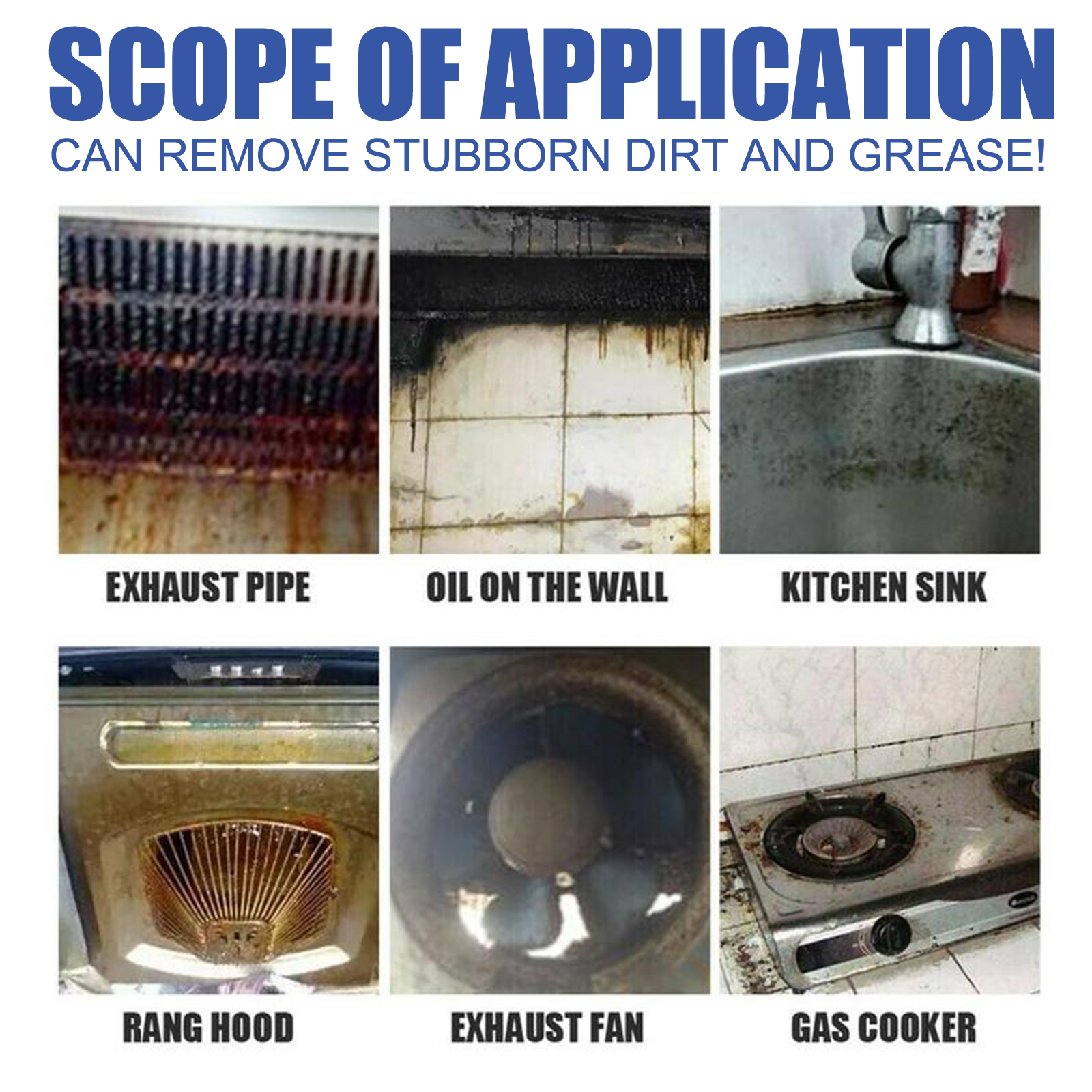 EELHOE Heavy Duty Multi-Purpose Cleaner, Multi-Purpose Oil And Scale Removal Foam-Type Oil Stain Cleaner_voghion.com