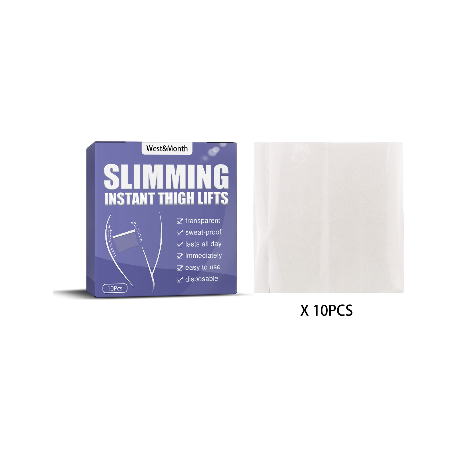 Invisible Instant Thigh Lift Tape,Waterproof Anti-Friction Firming Patch Women