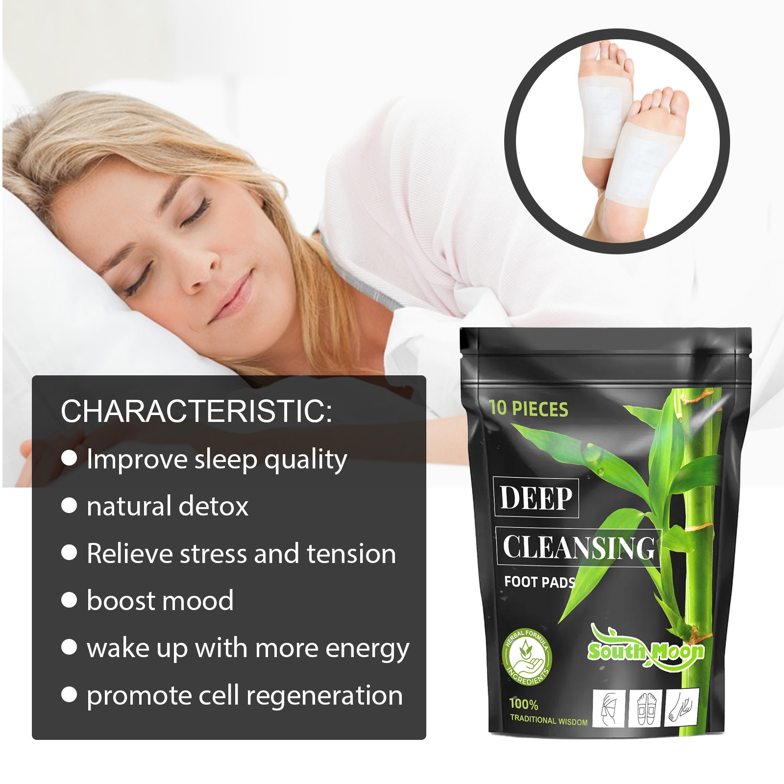 Premium Detox Foot Pads to Remove Toxins, Deep Cleansing