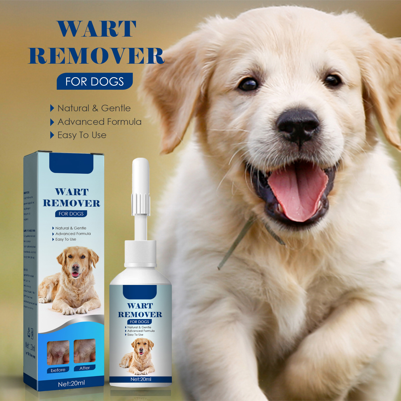 AMZ Pet Dog - Limpieza suave para eliminar gránulos de carne, solución líquida para verrugas, limpieza de espinas y monos, limpieza de verrugas planas_voghion.com