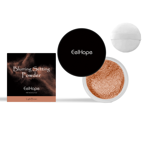 Eelhope 定妆粉（浅棕色） 妆感自然轻薄细腻透气服帖干湿两用粉饼持久不脱妆