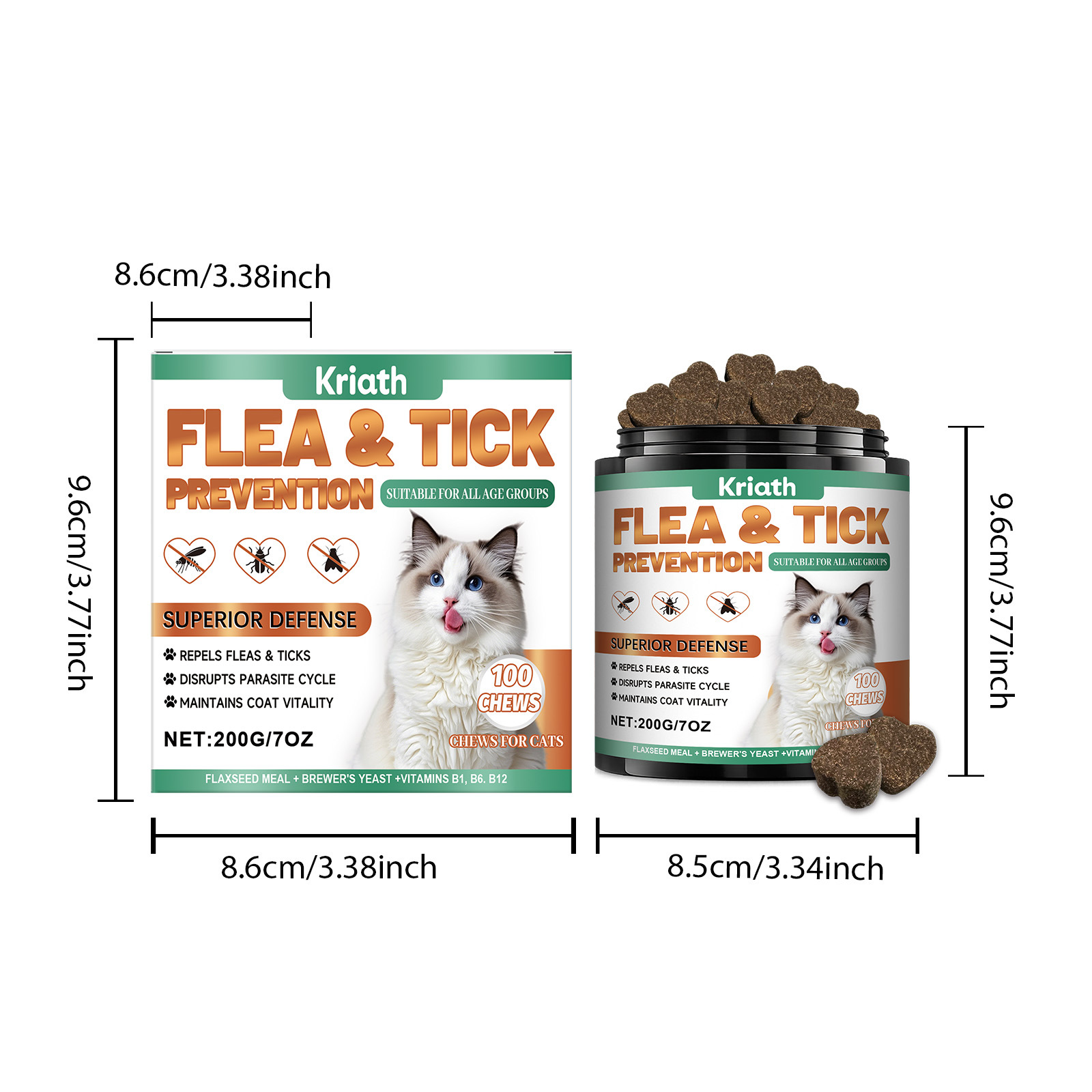 Cat Chewable Tablets For Glossy Fur And Daily Pet Skin Support_voghion.com